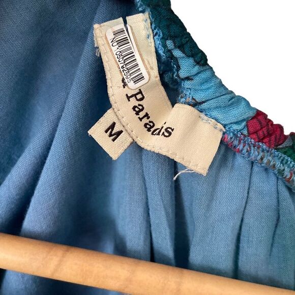 Du Paradis One Shoulder Floral Mini Dress in Size Medium - Picture 9 of 10